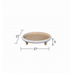 EG 53 FOOTED ROUND TRAY...