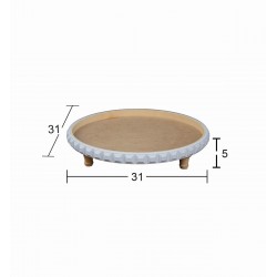 EG 59 FOOTED ROUND TRAY...