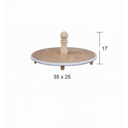 EG 02 BEADED FOOTED OVAL TRAY